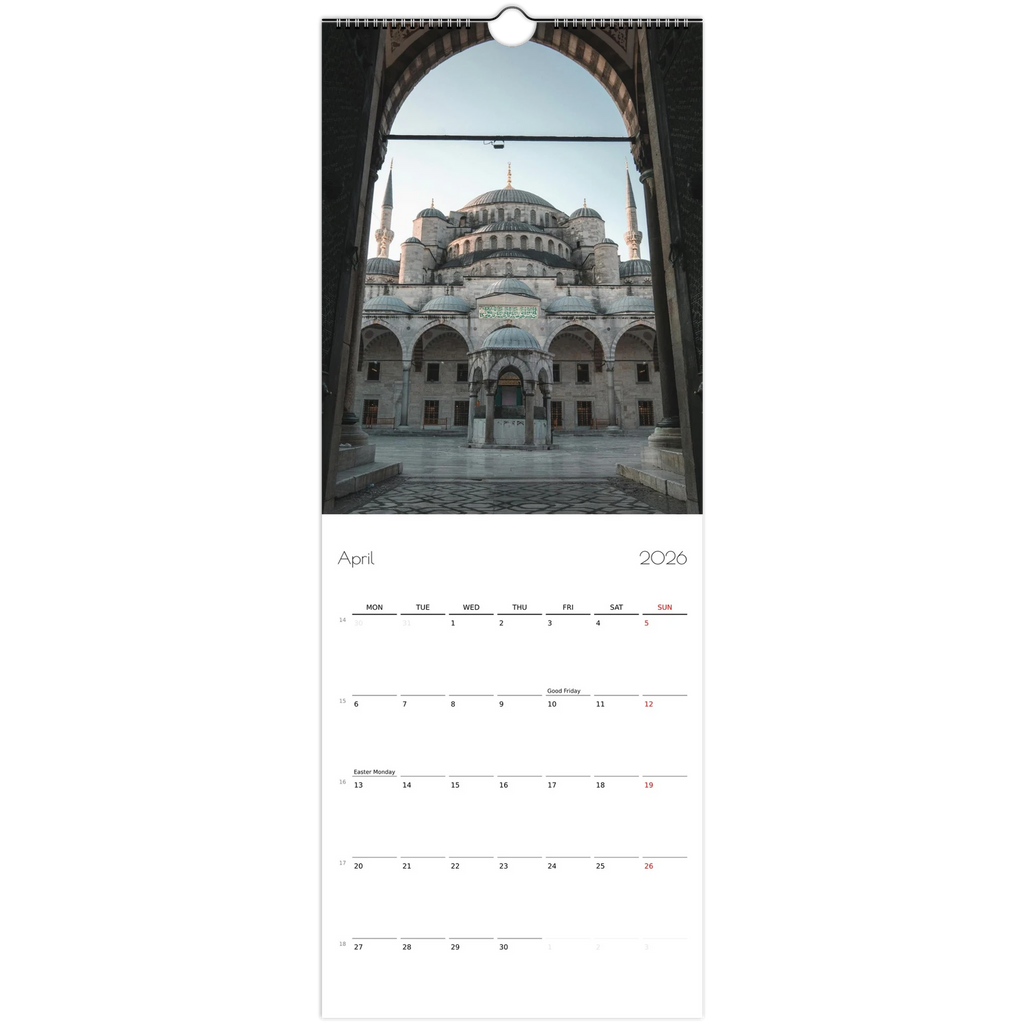 Islamic wall calendar 2026
