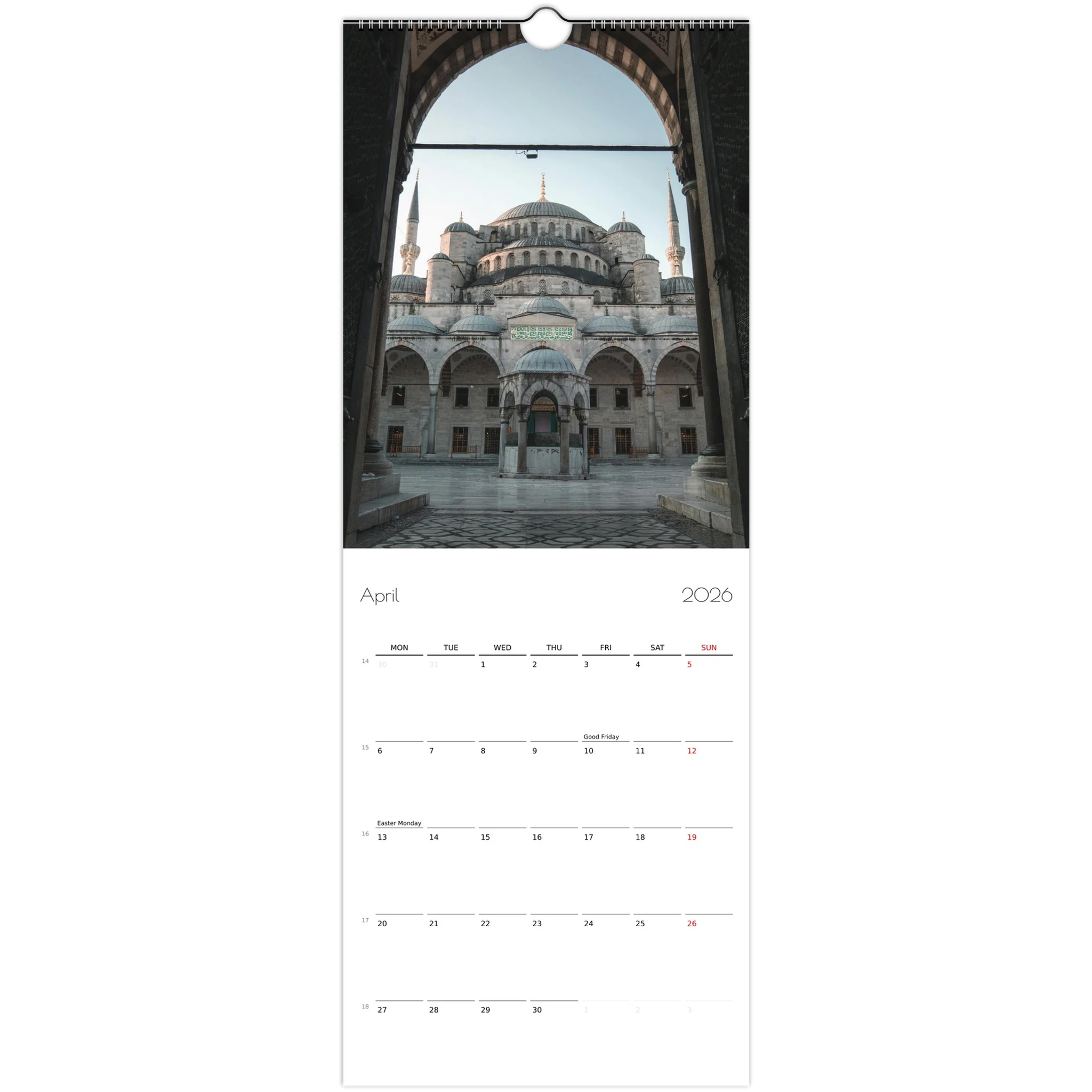Islamic wall calendar 2026