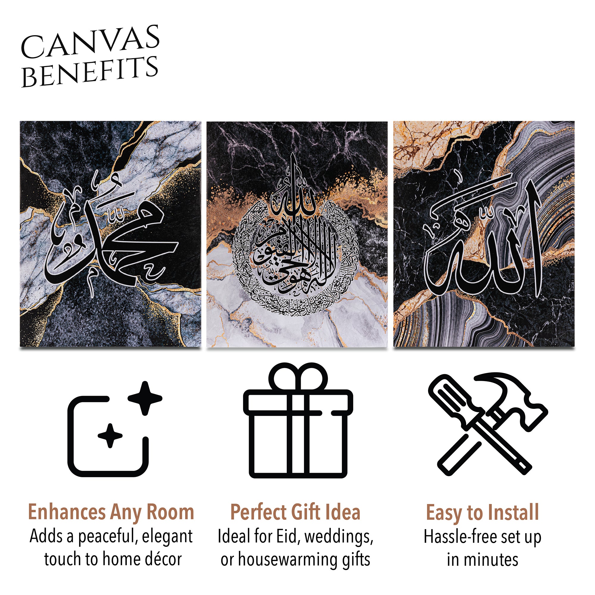 Islamic wall art canvas framed