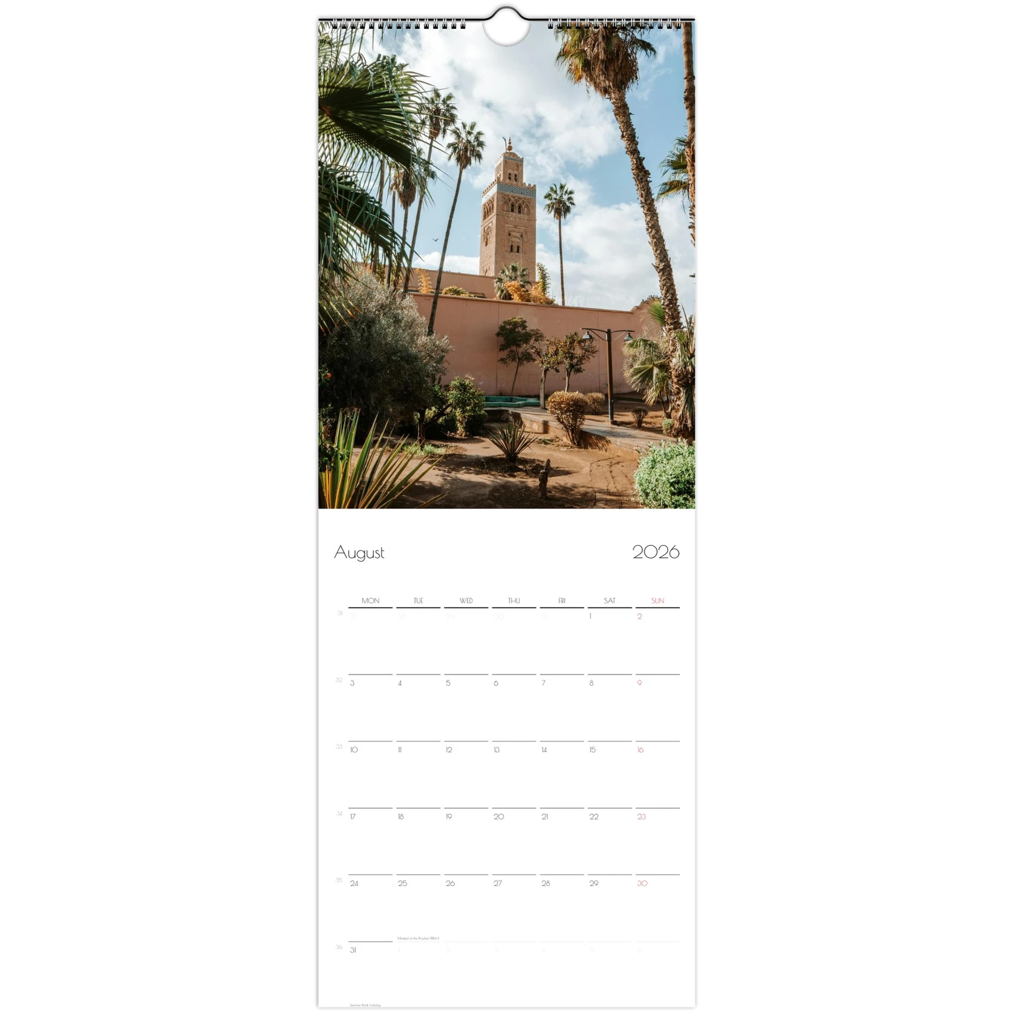 Islamic wall calendar 2026