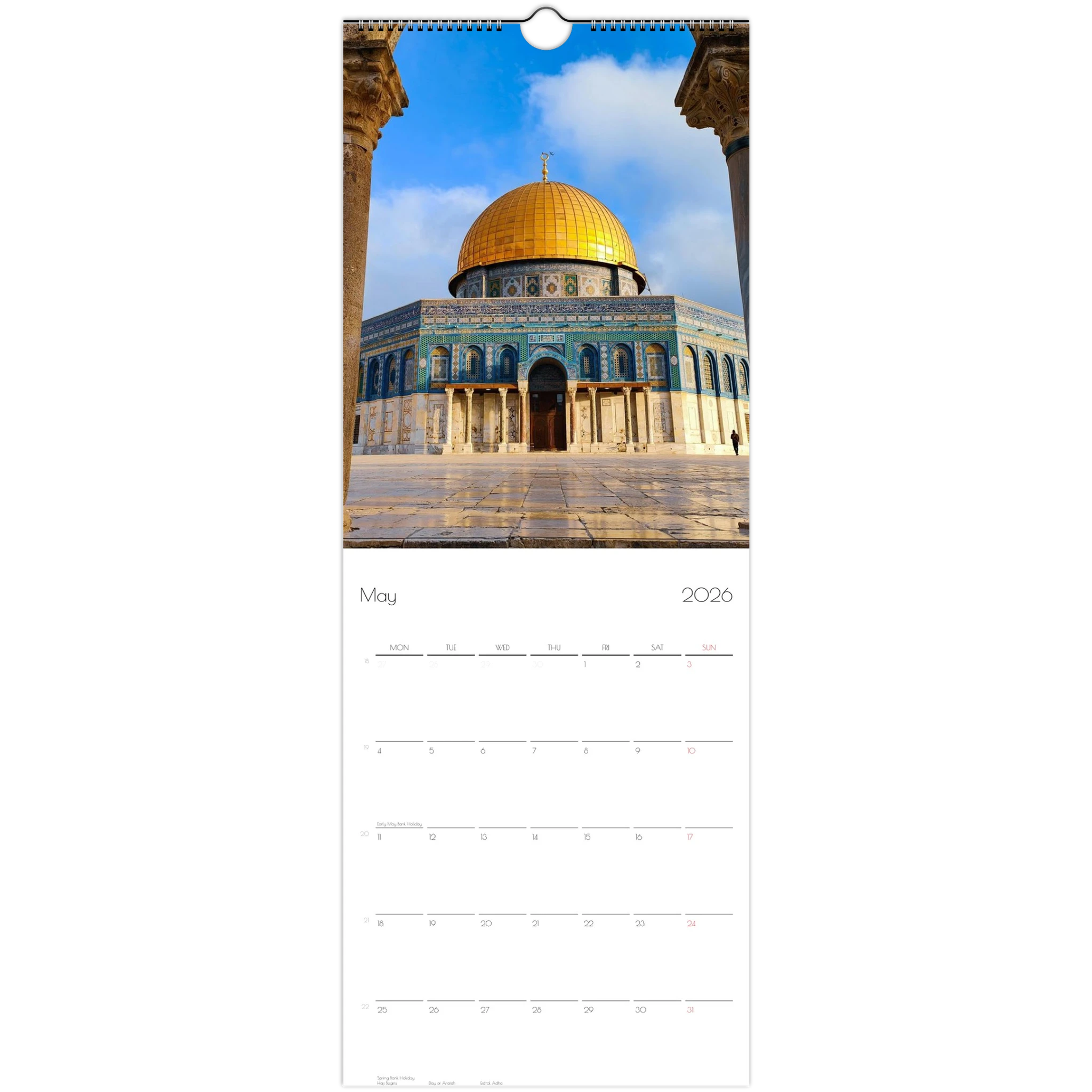 Islamic wall calendar 2026