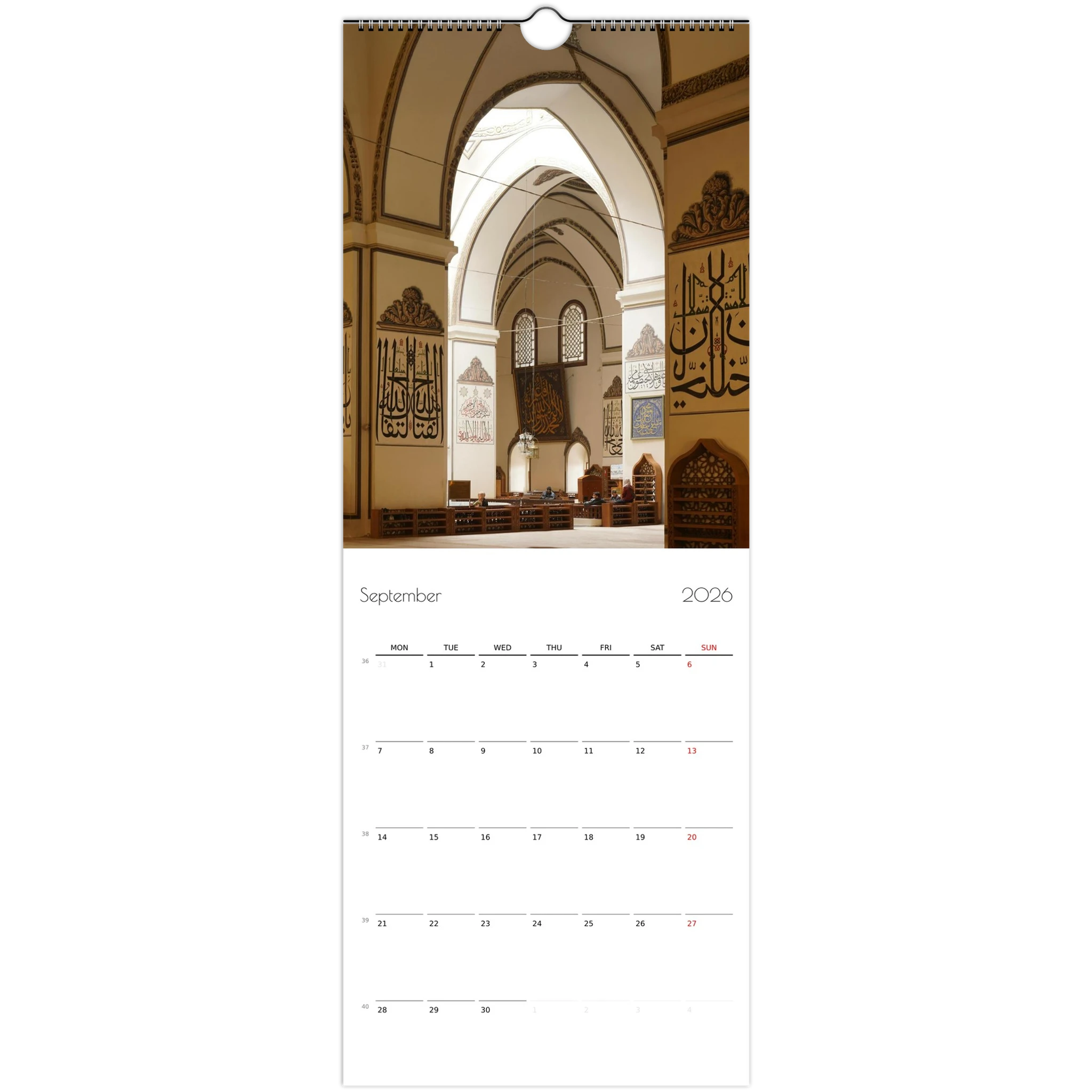 Islamic wall calendar 2026