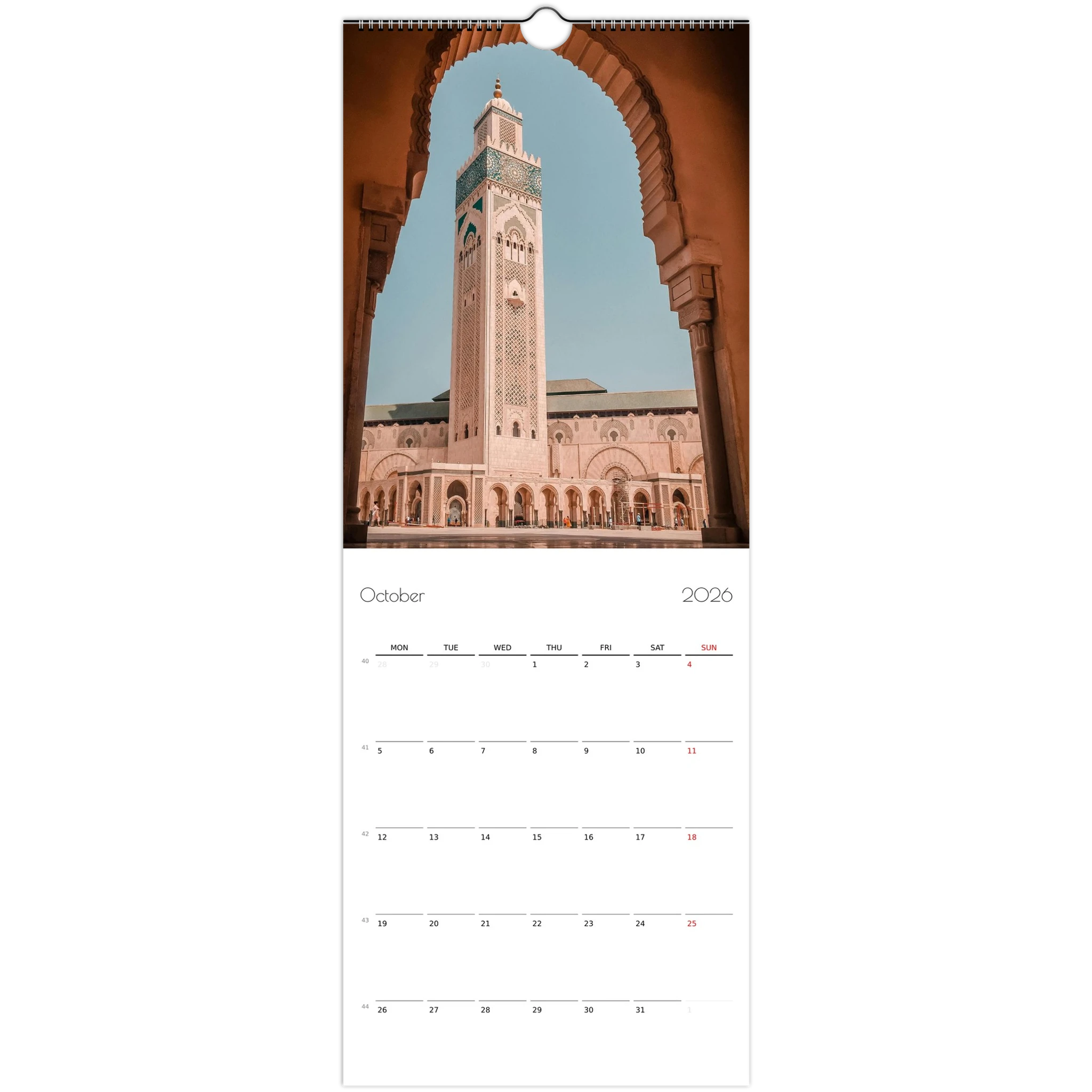 Islamic wall calendar 2026