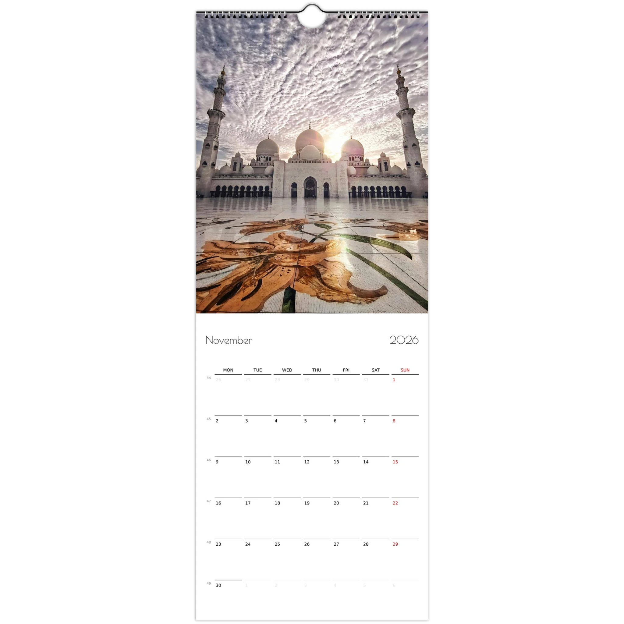 Islamic wall calendar 2026